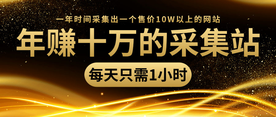 年赚十万的采集站，每天却只需要1小时，一年时间采集出一个售价10W以上的网站-铭创资源库