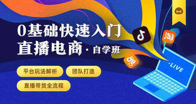 0基础快速入门直播电商课程：直播平台玩法解析-团队打造-带货全流程等环节-铭创资源库