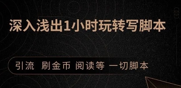 引流脚本实战课：1小时深入浅出视频实操讲解，教你0基础学会写引流脚本-铭创资源库