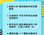 视频号运营实战课2.0，目前市面上最新最全玩法，快速吸粉吸金（10节视频）-铭创资源库