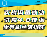 实战闲鱼被动引流4.0技术,坐等粉丝来找你,实操演示日加200+精准粉-铭创资源库