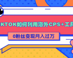详细解析TIKTOK如何利用海外CPS+工具0粉丝轻松变现月入过万-铭创资源库