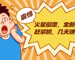 火星船票,全新风口赶紧抓,几天赚一万+摆地摊卖尾货月入一万(5个项目)-铭创资源库