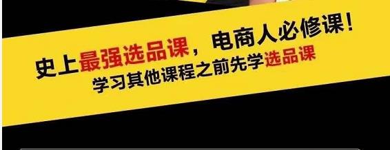 蓝海高利润选品课：你只要能选好一个品，就意味着一年轻松几百万的利润-铭创资源库
