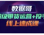 数据哥·超级带货运营+投手线上速成课,快速提升运营和熟悉学会投手技巧-铭创资源库