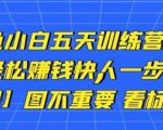 卓让闲鱼小白五天训练营,每天一小时,轻松赚钱快人一步-铭创资源库