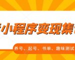 抖音小程序变现集训课,养号、起号、书单、趣味测试、视频剪辑,全套流程-铭创资源库