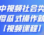 抖音中视频社会类玩法，傻瓜式操作就能赚钱【视频课程】-铭创资源库