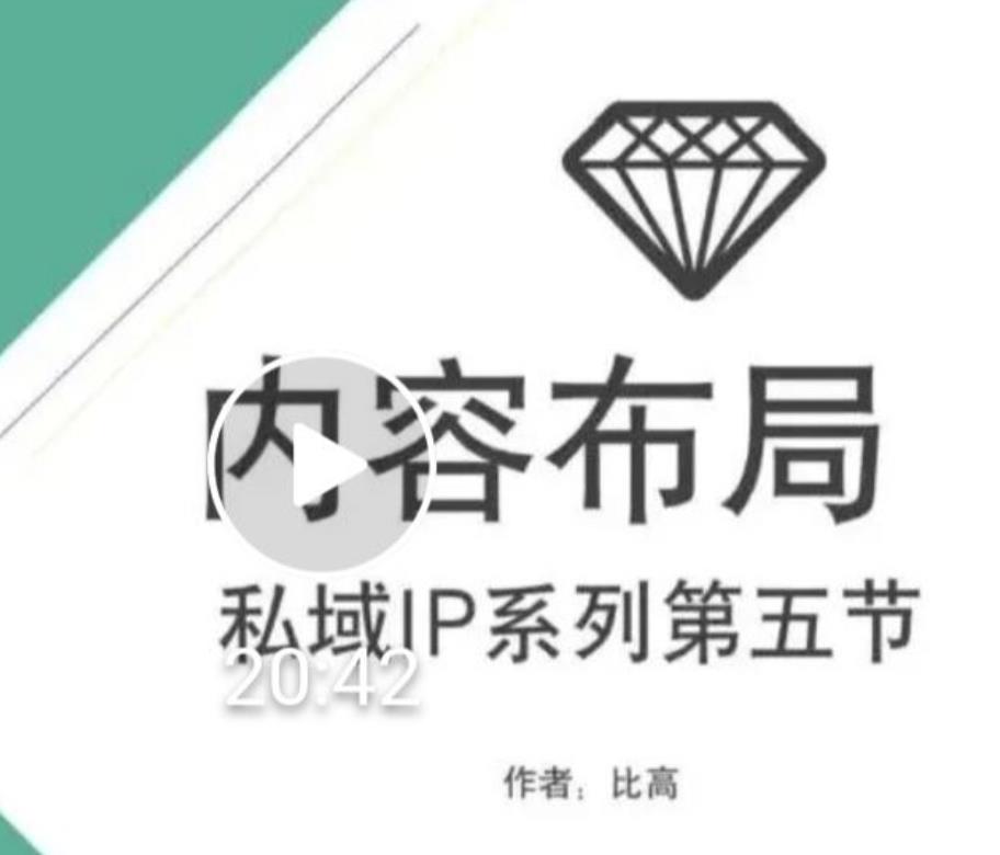 比高私域IP流量变现视频课，6个月10W粉，2235付费会员【完结】-铭创资源库