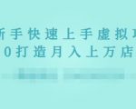 2022年虚拟项目实战指南,新手从0打造月入上万店铺-铭创资源库