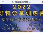 萌飞好物·2022抖音好物分享训练营,当下风口带货变现模式,从入门到精通-铭创资源库