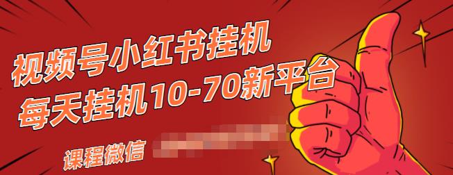 视频号小红书抖音挂机项目，小白无脑操作，按照要求来，单号每天几十米-铭创资源库