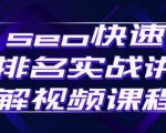 seo快速排名实战讲解视频课程,揭秘seo快排原理-铭创资源库