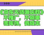 诺思星商学院京东无货源店群课:不推广,不刷单,零库存,低成本-铭创资源库