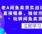 老A闲鱼卖货实战课,简单直接粗暴,独创方法带你玩转闲鱼卖货!-铭创资源库