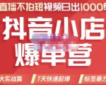 推易电商·2022年抖音小店爆单营,不直播、不拍短视频、日出1000单,暴力玩法-铭创资源库