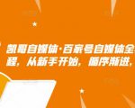 凯哥自媒体·百家号自媒体全套实战赚钱教程,从新手开始,循序渐进,系统的讲解-铭创资源库