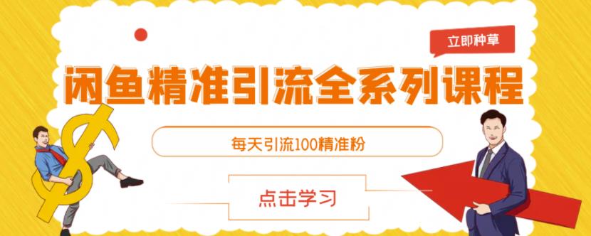 闲鱼精准引流全系列课程，每天引流100精准粉【视频课程】-铭创资源库