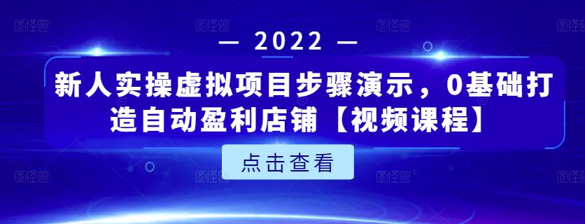 新人实操虚拟项目步骤演示，0基础打造自动盈利店铺【视频课程】-铭创资源库