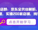 贝千电商店群:京东全类目解析,京东店群专业运营,实操200家店铺,纯实战经验-铭创资源库