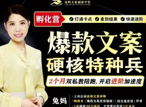 兔妈·爆款文案硬核特种兵孵化营，实现了每个月2000-30000+的副业增收-铭创资源库