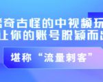 不讲李·稀奇古怪的冷门中视频冷门玩法,让你的账号脱颖而出,成为流量刺客!(图文+视频)-铭创资源库