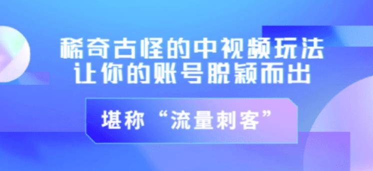 不讲李·稀奇古怪的冷门中视频冷门玩法，让你的账号脱颖而出，成为流量刺客！（图文+视频）-铭创资源库