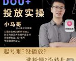 小马哥-Dou+投放实操课,抖加投放,随心推,付费起号逻辑,打破低播放转化-铭创资源库