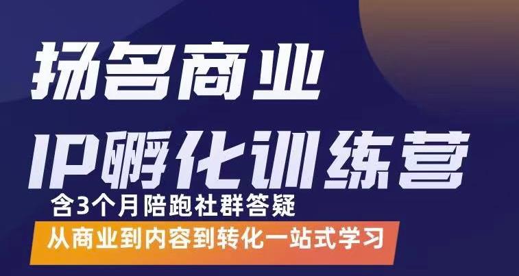 杨名商业IP孵化训练营，从商业到内容到转化一站式学 价值5980元-铭创资源库