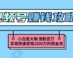 玩转微信视频号赚钱:小白变大咖涨粉百万实现快速变现1000万的现金流-铭创资源库