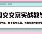 抖音图文文案实战教学,一部手机,有手就可以做,可多号操作获取收益-铭创资源库