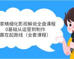 独家精细化影视解说全盘课程,0基础从运营到制作,赢在起跑线(全套课程)-铭创资源库