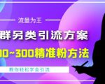价值888的QQ群另类引流方案,半自动操作日200~300精准粉方法【视频教程】-铭创资源库