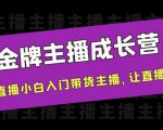 金牌主播成长营,一周从直播小白入门带货主播,让直播更简单-铭创资源库