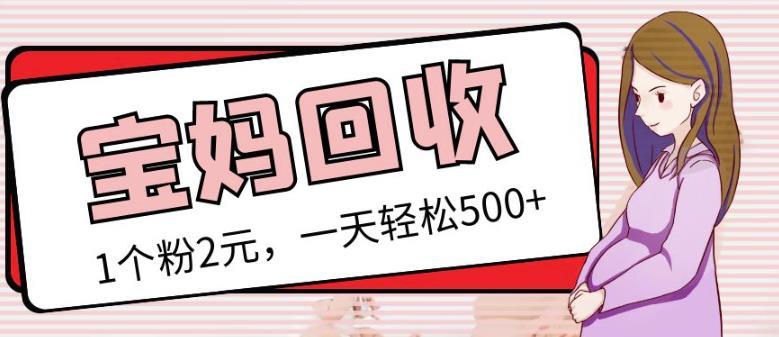 最新小红书母婴号宝妈粉回收项目，1个粉2元，一天轻松500+案例分享【粉丝包回收】-铭创资源库