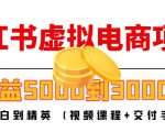 小红书虚拟电商项目:从小白到精英 月收益5000到30000 (视频课程+交付手册)-铭创资源库