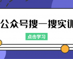 公众号搜一搜实训，收录与恢复收录、 排名优化黑科技，附送工具（价值998元）-铭创资源库