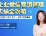 企业微信营销管理实操全攻略，链接11亿微信用户，轻松引流获客！-铭创资源库