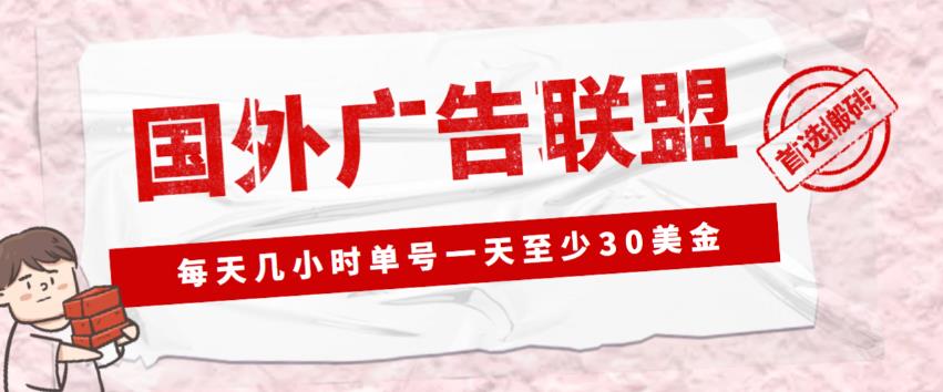 外面收费1980的最新国外LEAD广告联盟搬砖项目，单号一天至少30美金【详细玩法教程】-铭创资源库