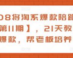 108将淘系爆款陪跑营【第11期】,21天教运营打爆款,帮老板培养运营-铭创资源库