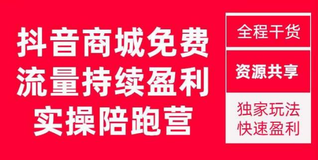 抖音商城搜索持续盈利陪跑成长营，抖音商城搜索从0-1、从1到10的全面解决方案-铭创资源库