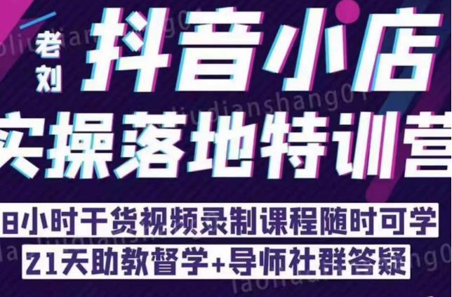 抖音小店实操落地特训营：抖音小店无货源精细化运营，抖店商品卡流量（22节）-铭创资源库