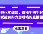 直播孵化实训营，直播手把手起号，赋能有实力想赚钱的直播团队-铭创资源库