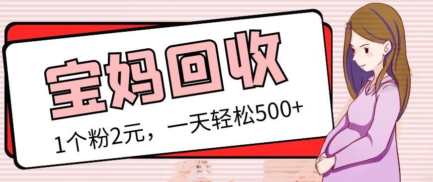 最新宝妈粉回收变现计划及胎教音乐高端变现玩法全套教程！（非老玩法）-铭创资源库