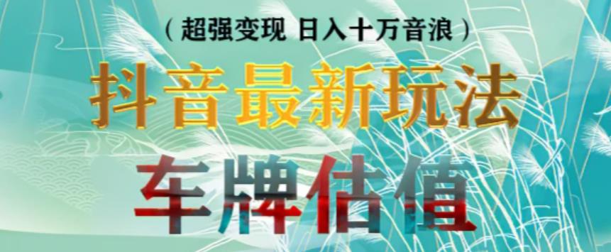 抖音最新无人直播变现直播车牌估值玩法项目，轻松日赚几百+【详细玩法教程】-铭创资源库