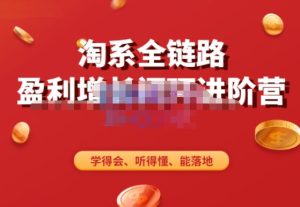 淘系全链路盈利增长闭环进阶营，融合全店动销，学得会、听得懂、能落地！-铭创资源库