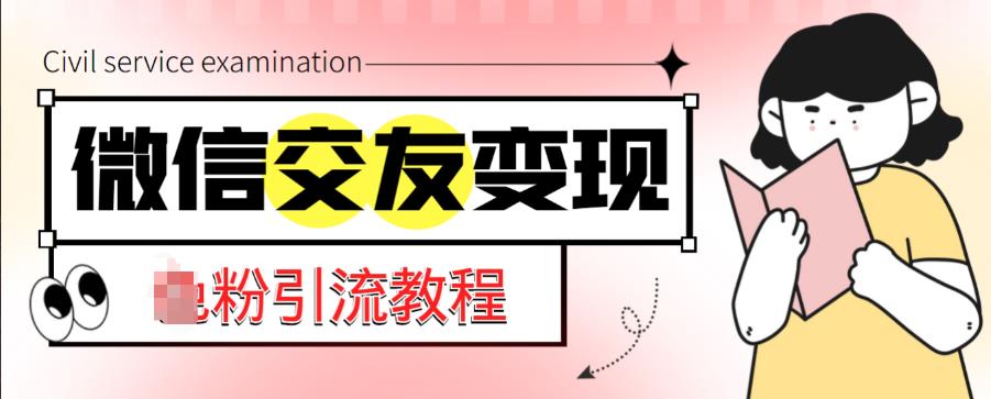 微信交友变现项目，吸引全网LSP男粉精准变现，小白也能轻松上手，日入500+-铭创资源库