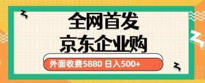 3月最新京东企业购教程，小白可做单人日利润500+撸货项目（仅揭秘）-铭创资源库