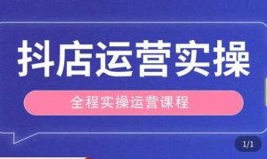 抖店运营全程实操教学课,实体店老板想转型直播带货,想从事直播带货运营,中控,主播行业的小白-铭创资源库