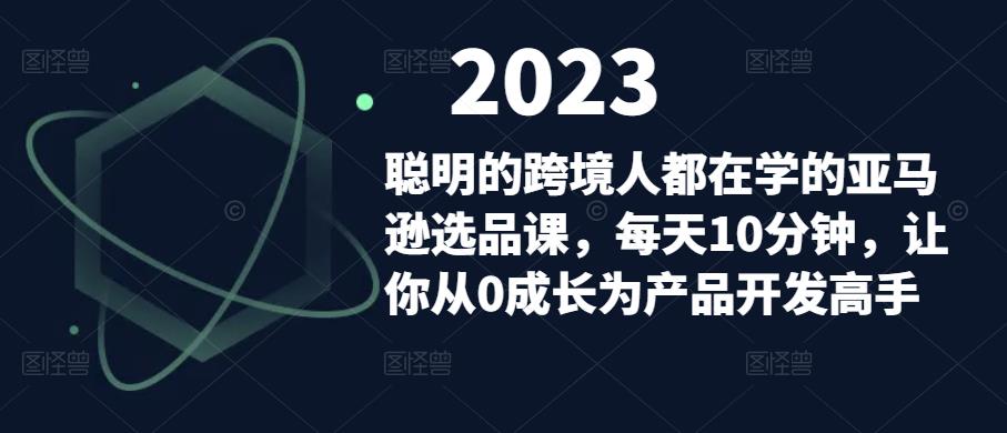 聪明的跨境人都在学的亚马逊选品课，每天10分钟，让你从0成长为产品开发高手-铭创资源库